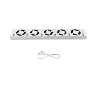 CYRENT Juego de ventilador inteligente de refrigeración para radiador, ahorro de energía, calentador de chimenea, ventilación, pantalla de temperatura ajustable, funcionamiento silencioso, apto para