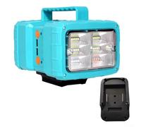 CYRENT Luz de trabajo LED portátil con reflector y foco puertos de carga USB y carcasa ABS para BL1830 BL1840 BL1815 batería de litio para trabajo en interiores o exteriores (para batería BL1830)
