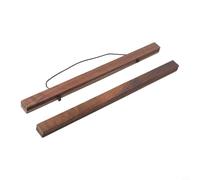 CYRENT Marco de fotos magnético de madera de nogal, colgador de rollo de póster para decoración de pared con cordón de cuero de vaca (31 cm)
