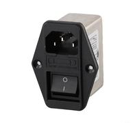 CYRENT Módulo de entrada de alimentación IEC con filtro EMI y fusible, para CW1D, CW1C, CW2A, CW2B, CW2C, AR06D1, AR10D1, 250V AC 10A 50/60Hz, equipos electrónicos industriales y dispositivos de