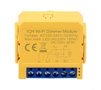 CYRENT Módulo de interruptor de luz inteligente WiFi de 1/2 banda, aplicación de control remoto activada por voz, cronograma de cuenta regresiva, atenuación continua, control de grupo, control