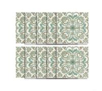 CYRENT Pegatinas autoadhesivas de azulejos de mosaico PVC calcomanías de pared para cocina, baño, sala de estar, decoración interior del hogar, 10 piezas (ACZ2002)