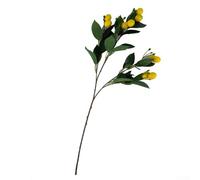 CYRENT Rama de árbol de limón artificial, rama de plástico falso, ramo de frutas realista para jarrones, decoración de mesa para el hogar, boda, fiesta