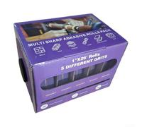 CYRENT Rollo de cinta de lijado de óxido de aluminio de 25 mm para madera metálica, tira de respaldo de tela flexible, grano 60-600, varios tamaños para lijadora eléctrica, pulido de 25 x 533 mm (5