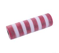 CYRENT Rollo de cinta de malla de polipropileno de 26 cm de ancho, 10 yardas, material de manualidades, banda decorativa ligera, colores vibrantes para bricolaje, fiestas, arreglos florales, eventos