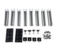 CYRENT Sistema de estantería de paneles solares con rieles de montaje de aluminio resistentes y abrazaderas ajustables para techo plano, se adapta a 30 mm/35 mm (juego de 3 (para 30 mm)