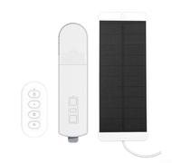 CYRENT Smart Electric Roller Blind Motor App Remote Voice Control Timer Child Safe White Wireless Automatic Curtain Opener for Home Office Bedroom Living