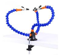 CYRENT Soldadura de manos de ayuda de tercera mano herramienta con 3 brazos flexibles abrazadera giratoria para soldadura reparación electrónica (A)