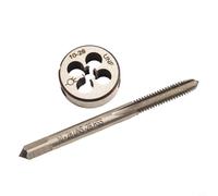 CYRENT Tap And Die Set HSS 10-28 UNS CNC para grifo plano mano derecha para acero inoxidable, hierro, cobre, aluminio, hierro fundido, para acero de molde