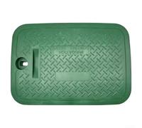 CYRENT Tapa de caja de válvula de riego de plástico verde para sistema de rociadores de paisaje, cubierta resistente a la intemperie (tapa de 14 pulgadas)