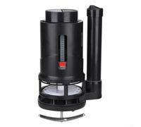 CYRENT Válvula de drenaje de tanque de inodoro de gran diámetro de 3 pulgadas, doble botón de repuesto ABS con sello de silicona para reparación de cisterna de baño, negro (20,5 cm)