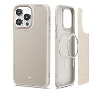 CYRILL de Spigen Kajuk mag Funda Compatible con iPhone 14 Pro MAX 6.7" (2022) Cuero Elegante con Carcasa Híbrido de Policarbonato - Crema