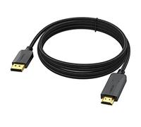 Cyrozm Cable DisplayPort a HDMI de 10 pies, DP (Puerto de visualización) a HDMI HDTV Cable de Nailon Trenzado Macho a Macho, Compatible con vídeo y Audio para DELL, HP, ASUS, etc.