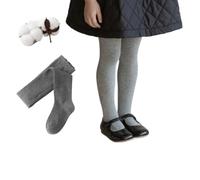 CYS Leotardos Escolares Niñas Juveniles 3-16 Años (104-172 cm) Medias Panty Algodón Peinado Sin Costuras Para Colegio Danza y Diario (FR/ES, Edad, 13 años, 14 años, Regular, 1, GRIS)