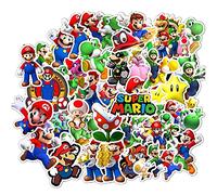 CYSJ 100 Piezas Pegatinas de Super Mario Anime Impermeables para Portátil Vinilo Graffiti Calcomanías para Niños DIY Equipaje Portátil Dormitorio Funda de Viaje