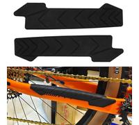 CYSKY 2pcs Protector Cadena Pegatinas de Silicona,Protector de la Cadena del Cuadro de la Bici, 3M Pegamento de Respaldo Bien Pegajoso, Durable, Ligero