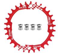 CYSKY Plato Ancho Estrecho 104BCD 30T Bike Solo Plato para 9 10 11 velocidades, mayoría de Las Bicicletas de Carretera Bicicleta de montaña BMX MTB (Rojo)