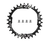 CYSKY Plato Ancho Estrecho 104BCD 30T Bike Solo Plato para 9 10 11 velocidades, mayoría de Las Bicicletas de Carretera Bicicleta de montaña BMX MTB (Negro)