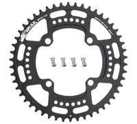 CYSKY Plato de Bicicleta 104 BCD 40 42 44 46 48 50 52 Dientes Narrow Wide Monoplato con Pernos de piñón para Bicicleta de Montaña, Bicicleta de Carretera, Ebike (Negro, 50 Dientes)