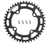 CYSKY Plato de Bicicleta 104 BCD 40 42 44 46 48 50 52 Dientes Narrow Wide Monoplato con Pernos de piñón para Bicicleta de Montaña, Bicicleta de Carretera, Ebike (Negro, 44 Dientes)