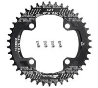 CYSKY Plato de Bicicleta 104 BCD 40 42 44 46 48 50 52 Dientes Narrow Wide Monoplato con Pernos de piñón para Bicicleta de Montaña, Bicicleta de Carretera, Ebike (Negro, 42 Dientes)