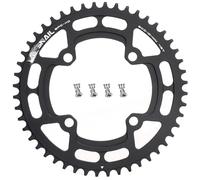 CYSKY Plato de Bicicleta 104 BCD 40 42 44 46 48 50 52 Dientes Narrow Wide Monoplato con Pernos de piñón para Bicicleta de Montaña, Bicicleta de Carretera, Ebike (Negro, 48 Dientes)