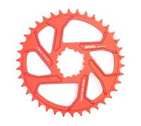 CYSKY Plato Direct Mount 32/34/36/38/40 Dientes Offset 3mm Narrow Wide Plato CNC 7075 Plato de Bicicleta para Juego de Bielas SRAM GXP Interface (Rojo, 38 Dientes)