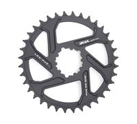 CYSKY Plato Direct Mount 32/34/36/38/40 Dientes Offset 3mm Narrow Wide Plato CNC 7075 Plato de Bicicleta para Juego de Bielas SRAM GXP Interface (Negro, 36 Dientes)