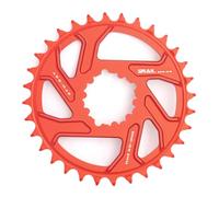 CYSKY Plato Direct Mount 32/34/36/38/40 Dientes Offset 3mm Narrow Wide Plato CNC 7075 Plato de Bicicleta para Juego de Bielas SRAM GXP Interface (Rojo, 32 Dientes)