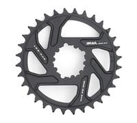 CYSKY Plato Direct Mount 32/34/36/38/40 Dientes Offset 3mm Narrow Wide Plato CNC 7075 Plato de Bicicleta para Juego de Bielas SRAM GXP Interface (Negro, 32 Dientes)