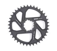 CYSKY Plato Direct Mount 32/34/36/38/40 Dientes Offset 3mm Narrow Wide Plato CNC 7075 Plato de Bicicleta para Juego de Bielas SRAM GXP Interface (Negro, 38 Dientes)