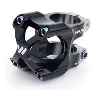 CYSKY Potencia MTB 35mm de Vástago de Montaña con Abrazadera de Manillar de 35 mm Tubo de dirección de 1-1/8 para Bicicleta de Mountain, e-MTB, Downhill, Freeride, Gravel (Negro & Titanio)