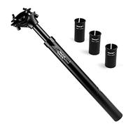 CYSKY Tija de Sillín de Suspensión 27.2 x 350mm con Adaptador de Tija de Sillín 28.6mm 30.9mm 31.6mm, Amortiguador de Tija de Sillín para Bicicleta de Montaña Bicicleta de Carretera