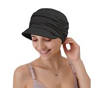 Cysocool Gorra de Béisbol Suave para Mujer, Gorro de Bambú con Pico para Pérdida de Cabello, Turbantes de Quimioterapia Holgado