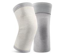 Cysocool Rodilleras térmicas de terciopelo para hombres y mujeres con bolsillo térmico, rodilleras elásticas antideslizantes con banda elástica extrasuave para invierno, alivio del dolor en las