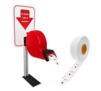 CYSSJF Dispensador de Numeros Turno con Soporte | Incl. 1 Rollo de Tickets Numerados (2 Dígitos, 00-99, 2000 Tiquets) | Ideal para Pedir Turno en Tienda, Carniceria y Centro Médico