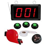 CYSSJF Pantalla Su Turno Digital | 3 Dígitos | con 3 Botones de Llamada +1 Dispensador de Números | Gestión de Cola para Restaurante/Tiendas/Centros Médicos (Clínica, Consultorio)