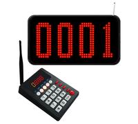 CYSSJF Sistema de cola | 4 dígitos Número de espera, indicador de números de espera, números de marcador LED, número de cola de llamadas, sistema de llamadas de cola de 4 dígitos con llamada de teclas
