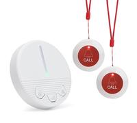 CYSSJF Sistema De Llamadas De Emergencia Y Sos para Personas Mayores, Alarma Baño Minusvalidos-2 Botón Sos+1 Alarma Inalámbrica, con 40 Tonos de Llamada y 4 Niveles de Volumen