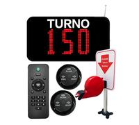 CYSSJF Sistema de Turnos y Gestión de Cola |3 Dígitos Turnomatic Pantalla+1 Dispensador de Numeros Turno +2 Botón+1 Mando| Su Turno Digital, Llamada en Español