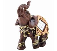 CYTGOUPER Estatua de Elefante Lucky Feng Shui Hecha de Grano de Madera, Figura de la Suerte de la Riqueza para una decoración Elegante del hogar, de Elefante para Amigos, Familia, (L)