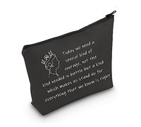 CYTING Queen - Bolsa de cosméticos con cita inspiradora de reina Isabel II, Queen Inspirational Black, Monedero multifunción impermeable con cremallera