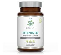 Cytoplan Vitamina D3 2500 UI, 60 comprimidos veganos