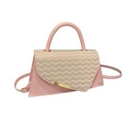 CYUCHENC Bolso Bandolera Cuadrado Pequeño De Mano, Un Hombro, Estilo Extranjero Simple, Textura Informal, Tendencia Personalidad A La Moda-Rosa