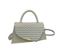 CYUCHENC Bolso Bandolera Cuadrado Pequeño De Mano, Un Hombro, Estilo Extranjero Simple, Textura Informal, Tendencia Personalidad A La Moda-Gris