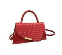 CYUCHENC Bolso Bandolera Cuadrado Pequeño De Mano, Un Hombro, Estilo Extranjero Simple, Textura Informal, Tendencia Personalidad A La Moda-Rojo
