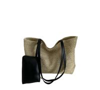 CYUCHENC Bolso Bandolera Tejido De Dos Piezas, Portátil, Un Solo Hombro, Moderno, Gran Capacidad, Estilo Extranjero, Atractivo, Simple Y Versátil-Caqui