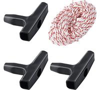CYWVYNYT Cuerda de arranque de 10 metros, 3,0 mm, 3 unidades, mango de arranque para cortacésped, motosierra, recortadora, cepillo, cortador, piezas de motor