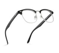 Cyxus Gafas con Filtro de luz Azul para Oficinista, Gafas Medio Marco Anti-Luz Azul para Ancla de internet para Ordenador, Juegos etc, Hombre y Mujer