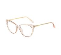Cyxus Gafas Luz Azul Hombre Mujer Moda Monturas Cat-Eye Ligero TR90 Gafas Anti Dolor de Cabeza Fatiga Ojos 8144, 03-diablo Rosa, 54-19-149